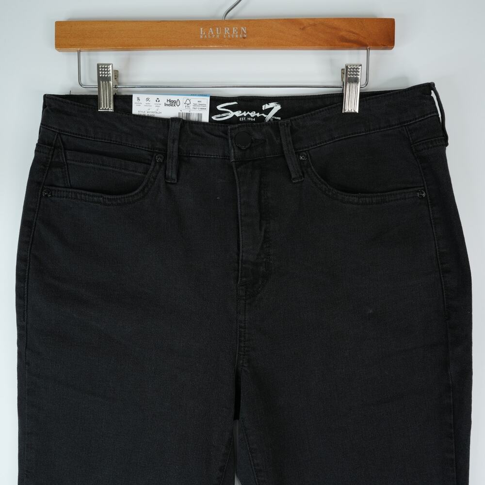 Seven7 Skinny Jeans Womens 10 (32x28.5) Black High Rise Stretch Denim Tight Pant - Picture 3 of 12